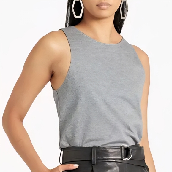 Loulou Studio Tops - NWT LOULOU STUDIO Mahina Gray Pima Cotton Tank XS